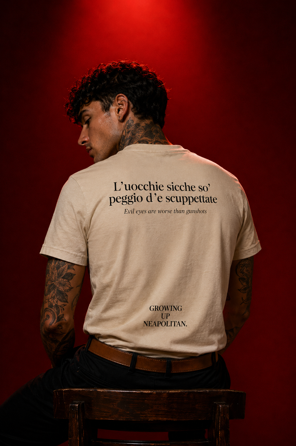 Retro tee GUNshots — Growing Up Neapolitan