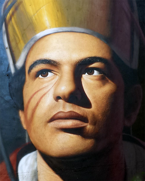San Gennaro — the patron saint of Naples in traditional iconography